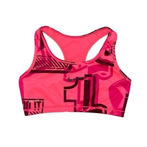 Nike Pro Classic Sports  Bra Racerback Pink Coral‎ Purple Women’s Size Small